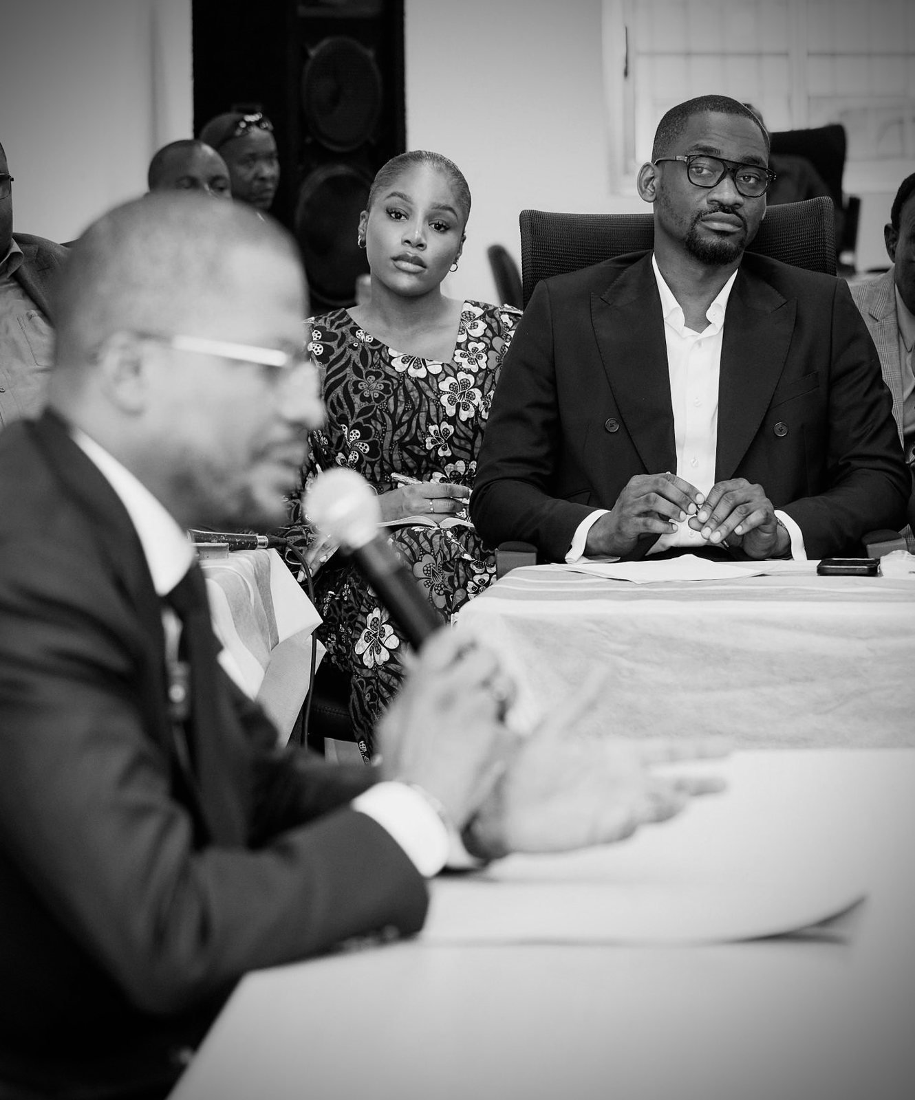 Christian Katshunga at a working session at the Ministry of Sports and Leisure